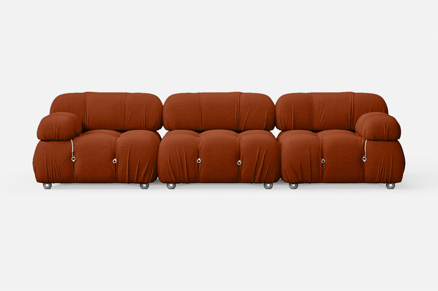 Varese 3 Seater Sofa Orange Linen Fabric