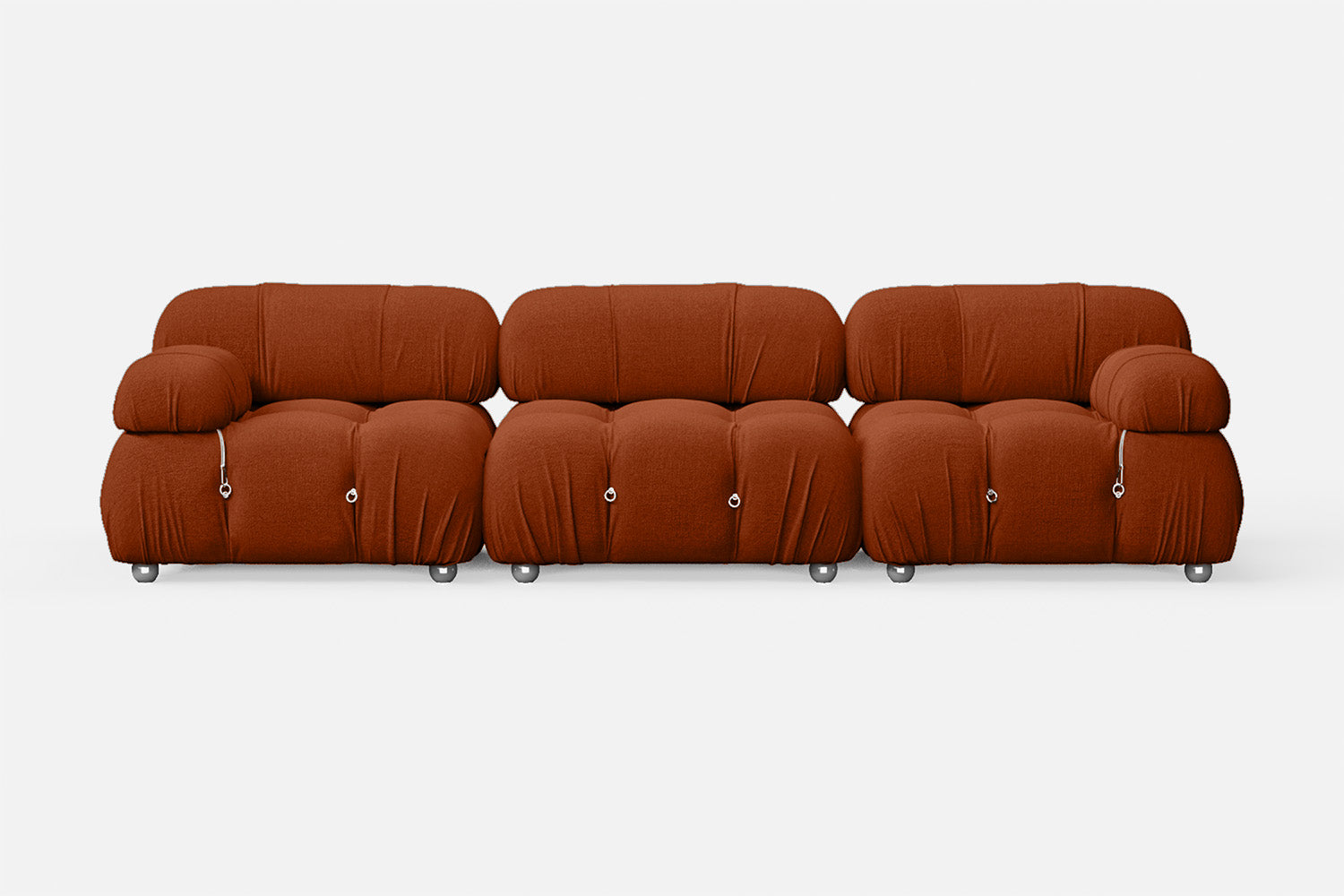 Varese 3 Seater Sofa Orange Linen Fabric