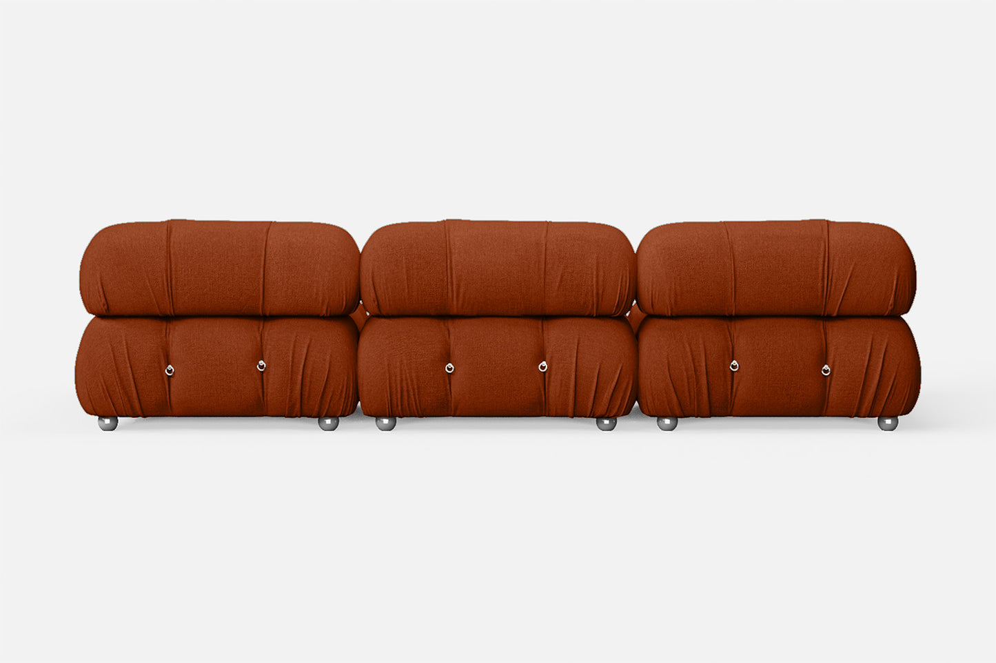 Varese 3 Seater Sofa Orange Linen Fabric