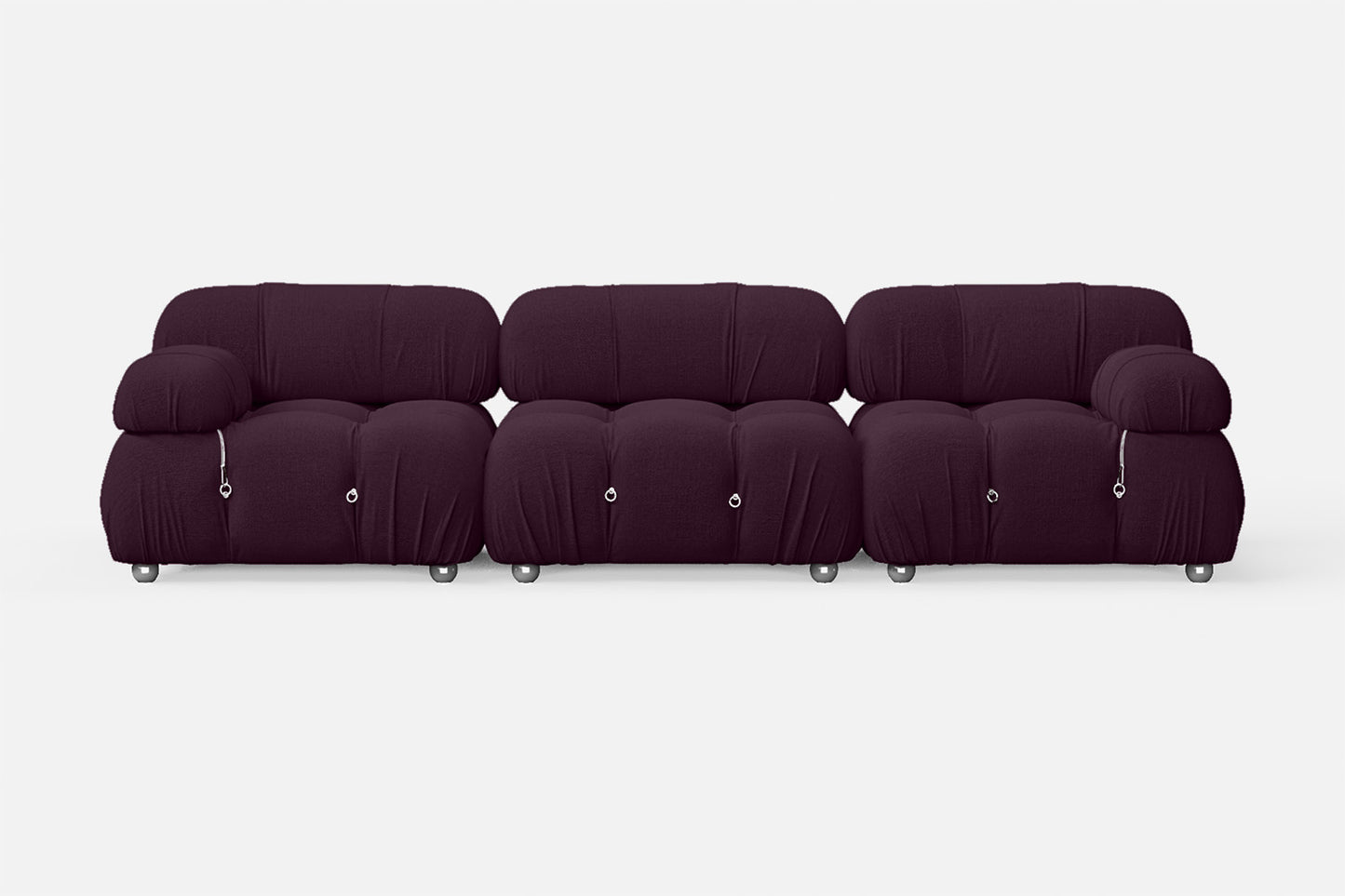 Varese 3 Seater Sofa Purple Linen Fabric