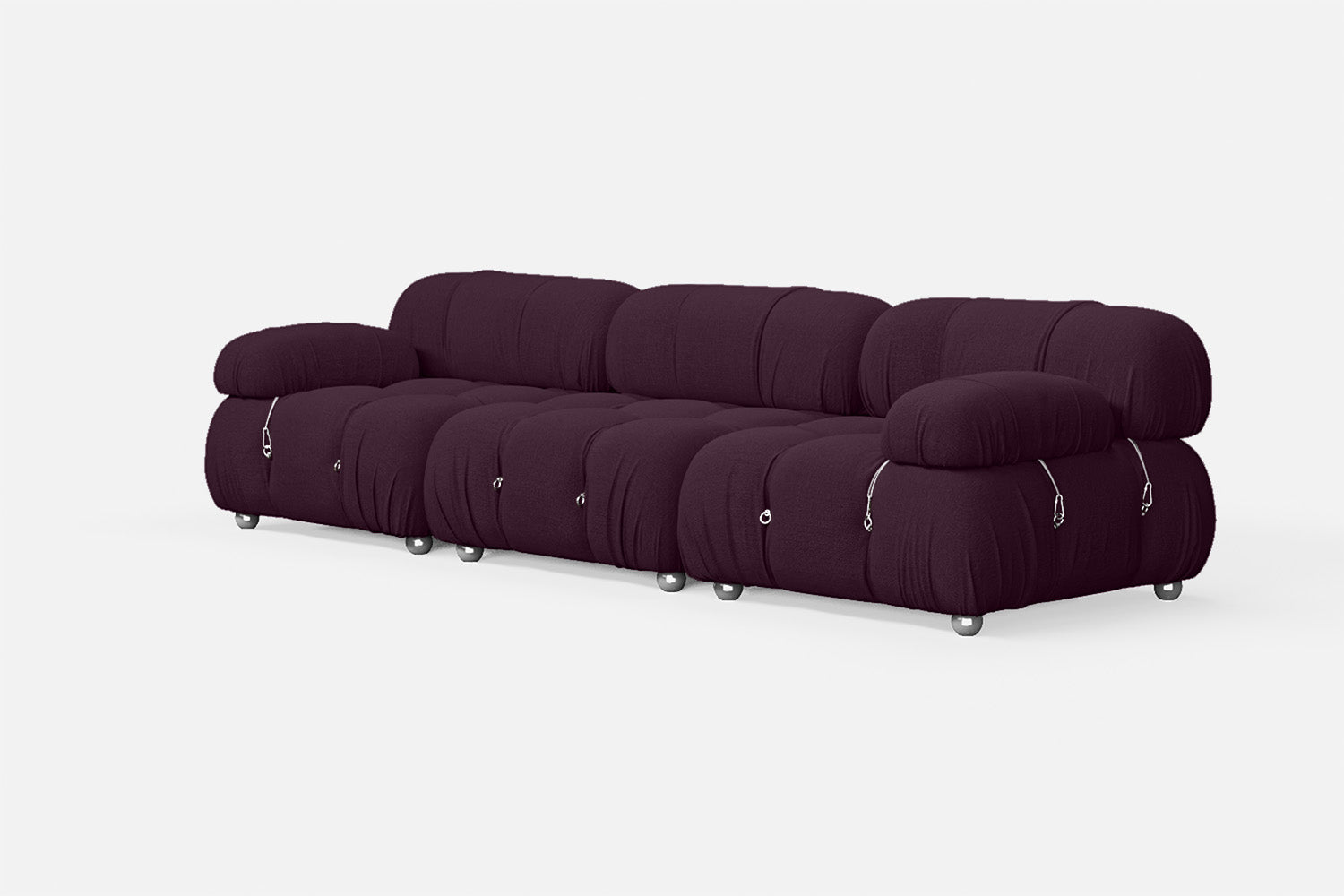 Varese 3 Seater Sofa Purple Linen Fabric