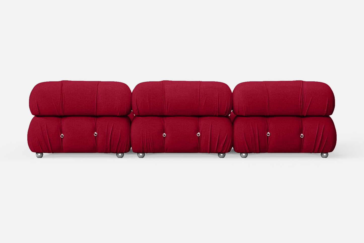 Varese 3 Seater Sofa Red Linen Fabric