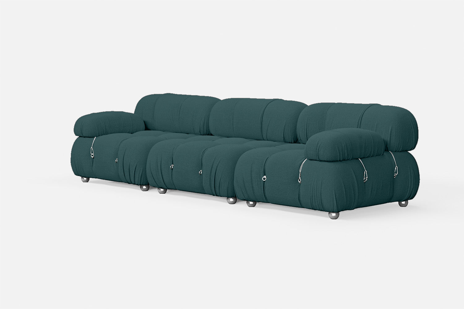 Varese 3 Seater Sofa Teal Linen Fabric