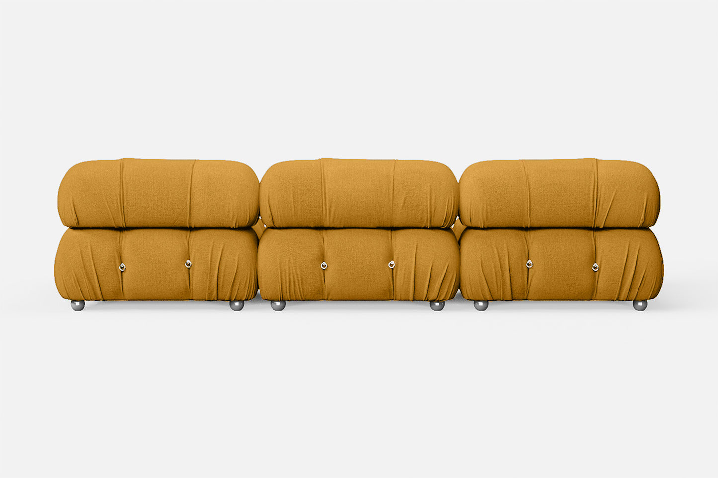 Varese 3 Seater Sofa Yellow Linen Fabric