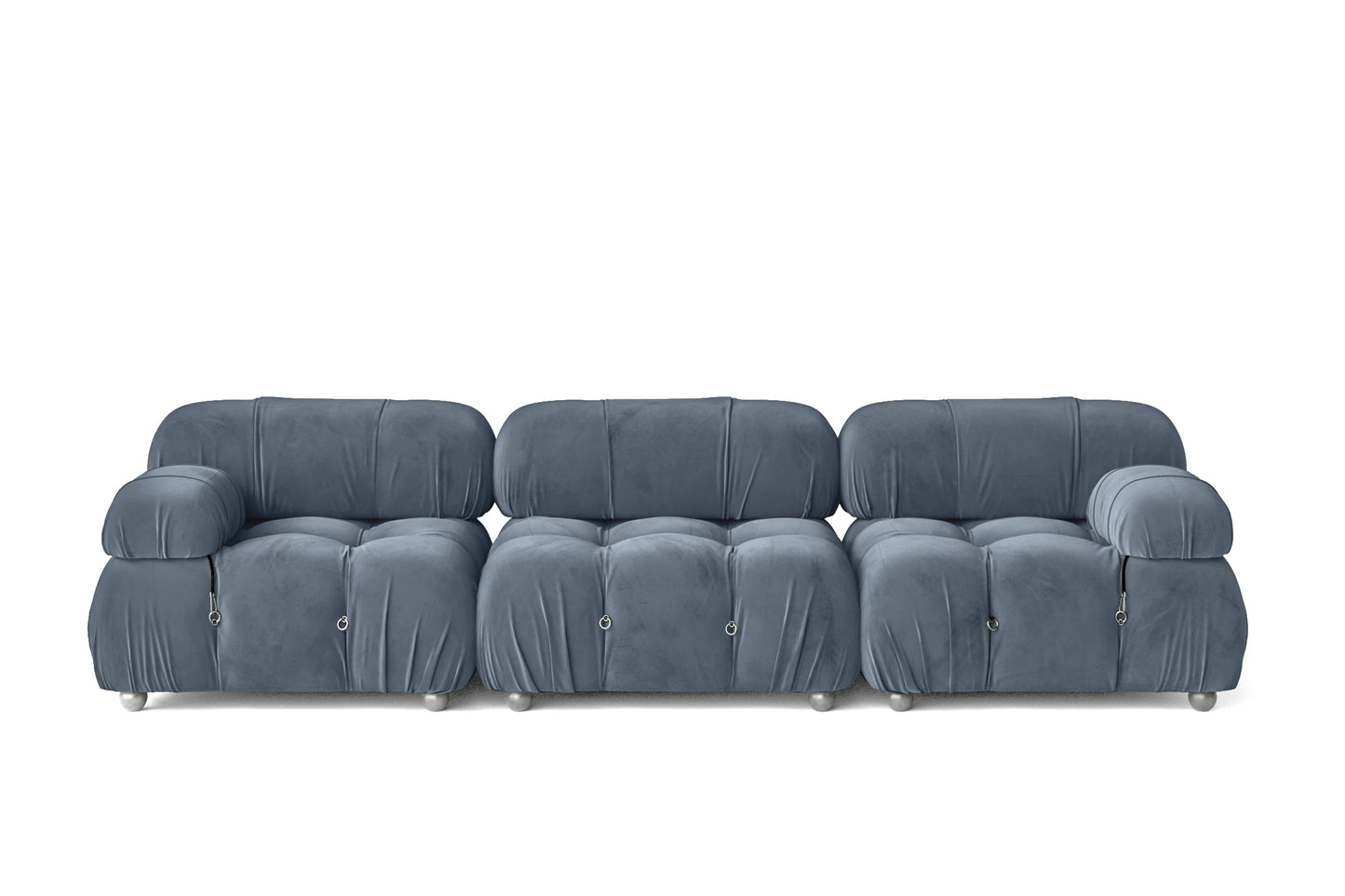 Varese 3 Seater Sofa Baby Blue Velvet