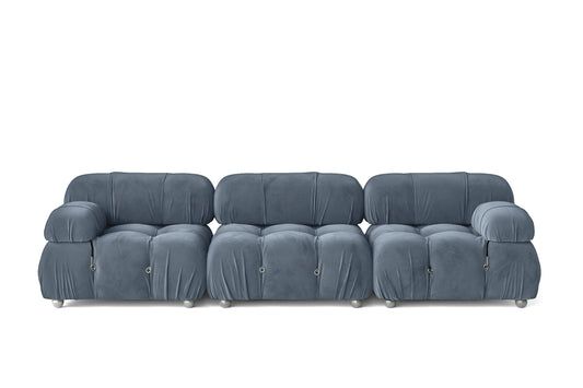 Varese 3 Seater Sofa Baby Blue Velvet