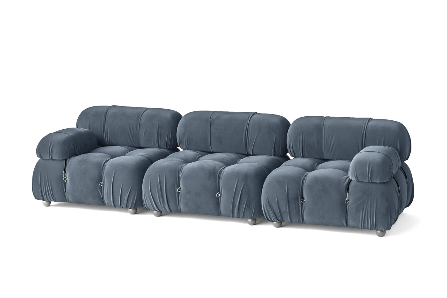 Varese 3 Seater Sofa Baby Blue Velvet