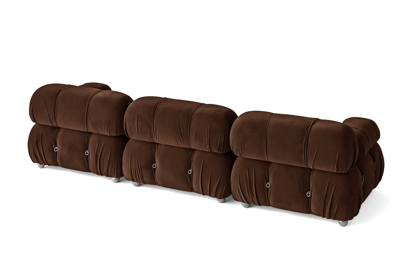 Varese 3 Seater Sofa Coffee Brown Velvet