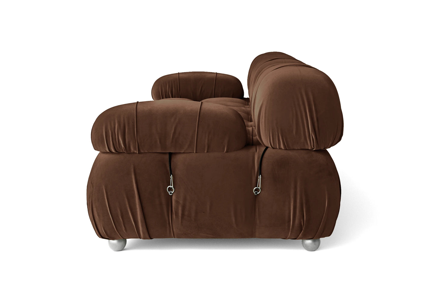 Varese 3 Seater Sofa Coffee Brown Velvet