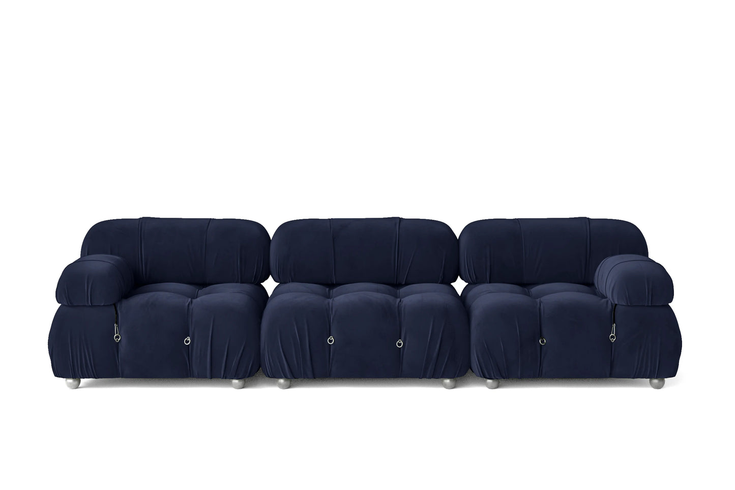 Varese 3 Seater Sofa Dark Blue Velvet