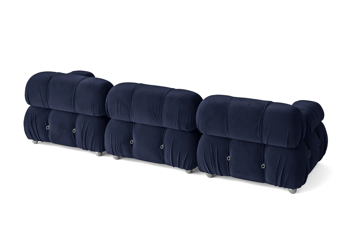 Varese 3 Seater Sofa Dark Blue Velvet