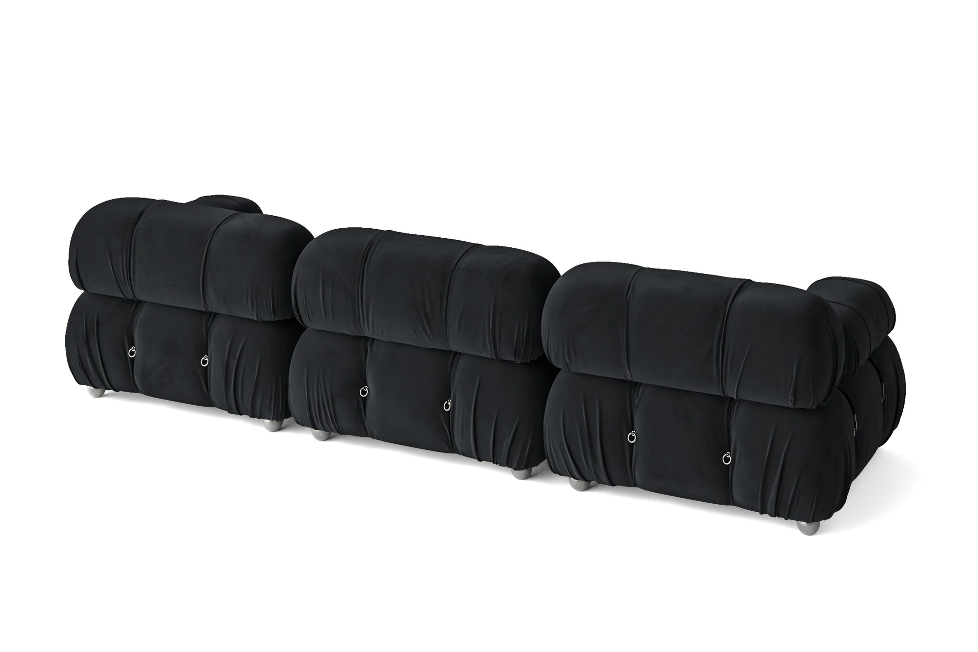 Varese 3 Seater Sofa Dark Grey Velvet