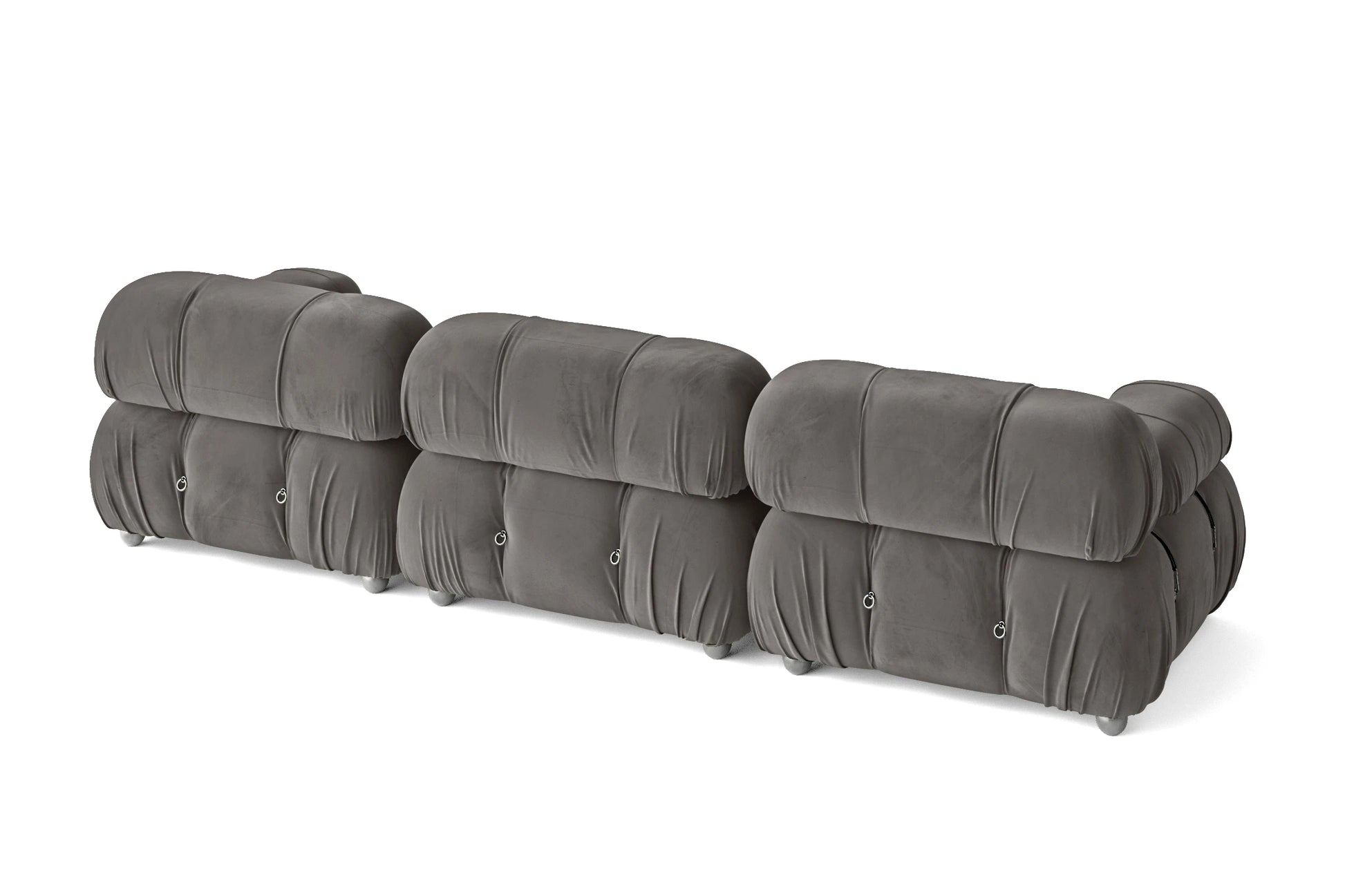 Varese 3 Seater Sofa Grey Velvet