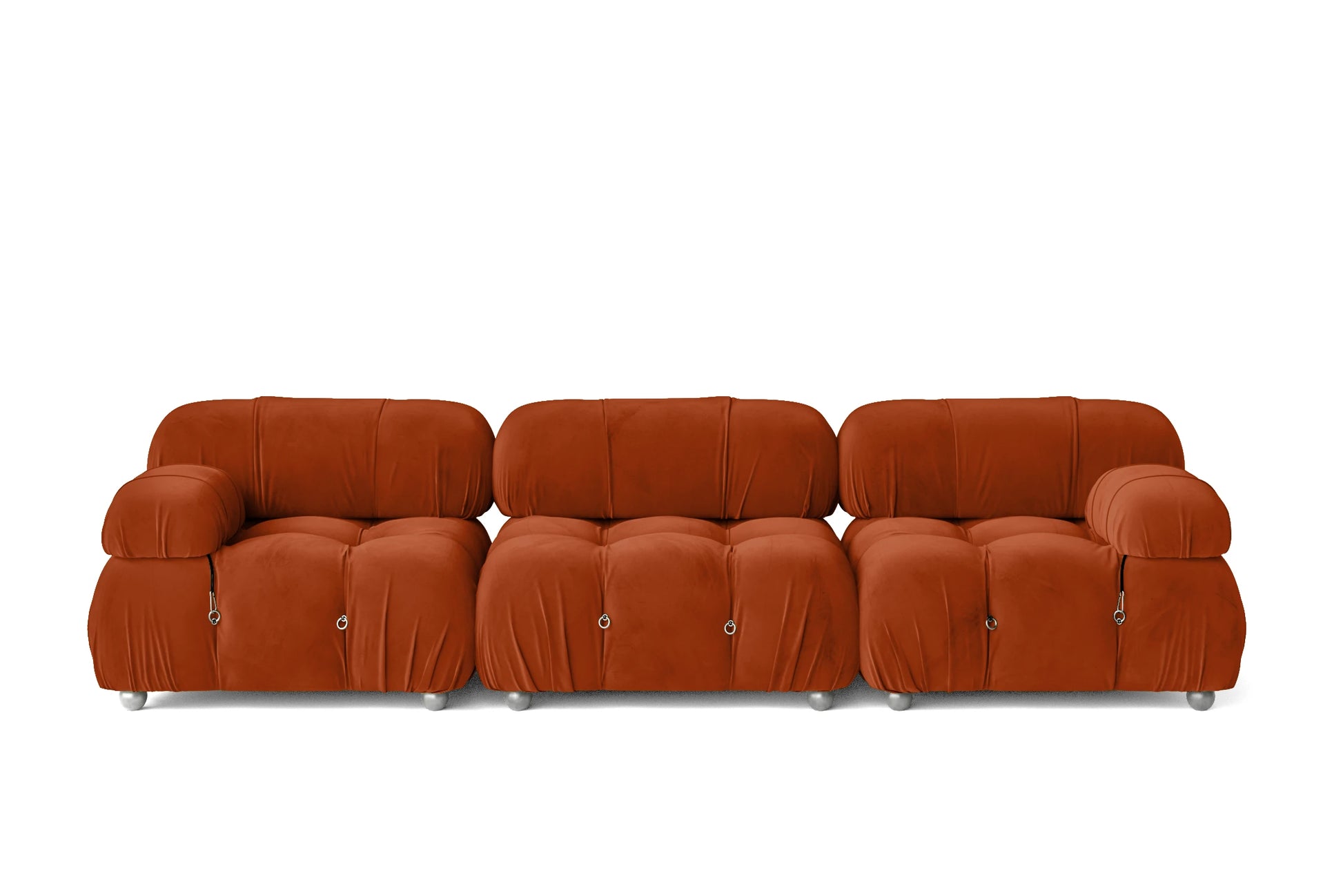 Varese 3 Seater Sofa Orange Velvet