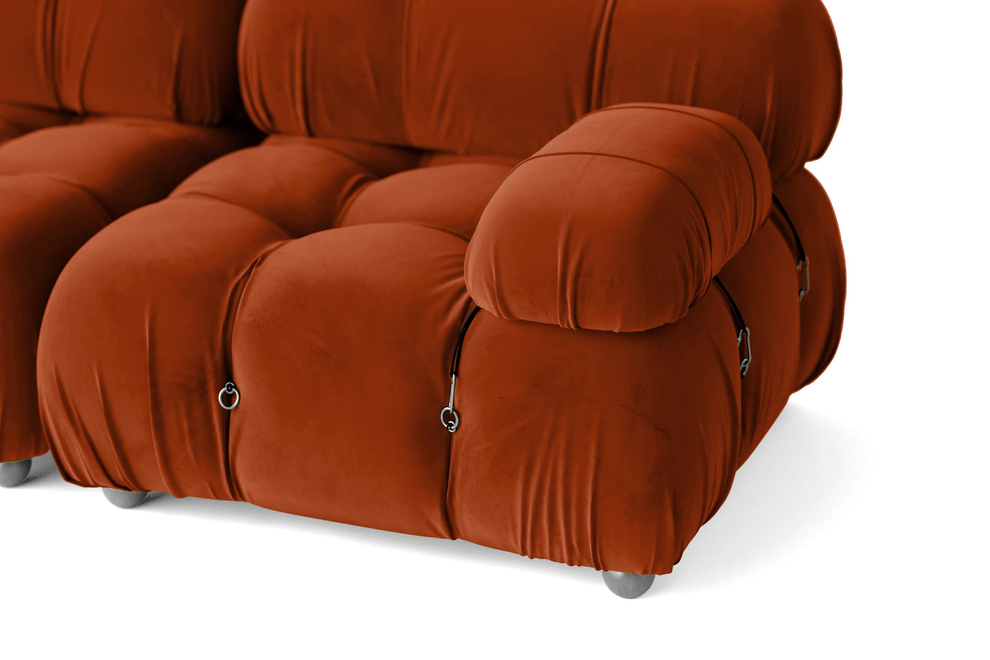 Varese 3 Seater Sofa Orange Velvet