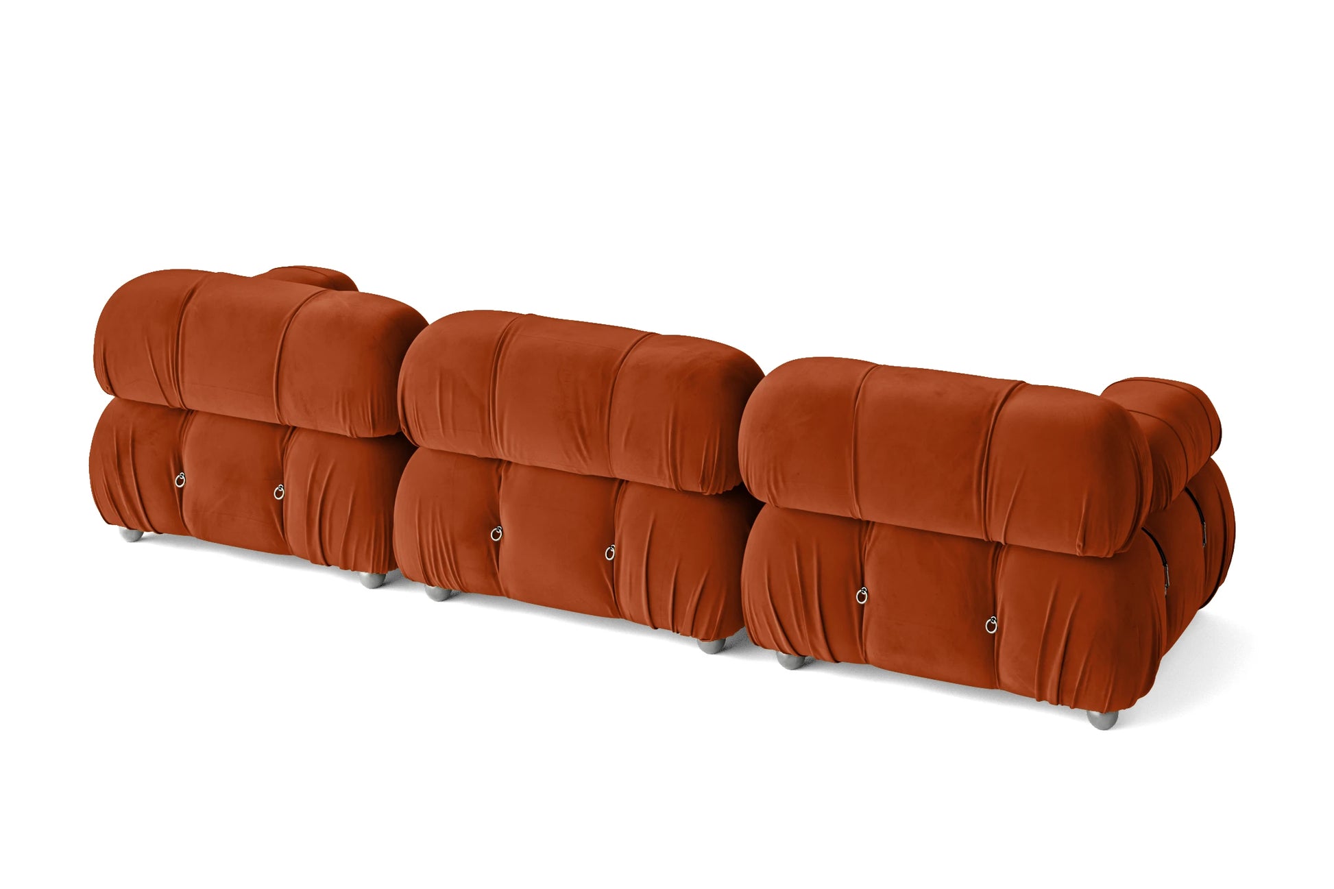 Varese 3 Seater Sofa Orange Velvet