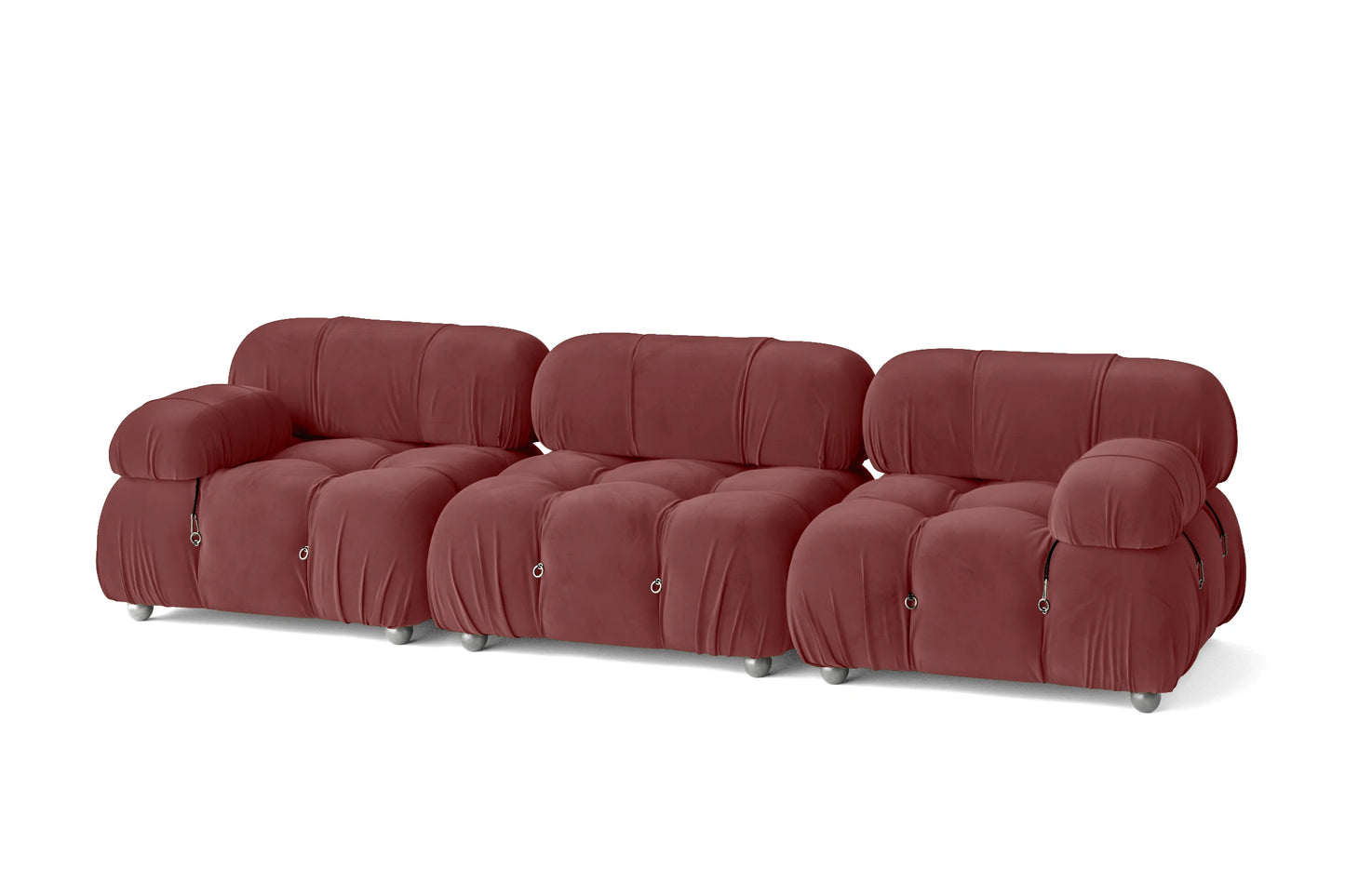 Varese 3 Seater Sofa Pink Velvet