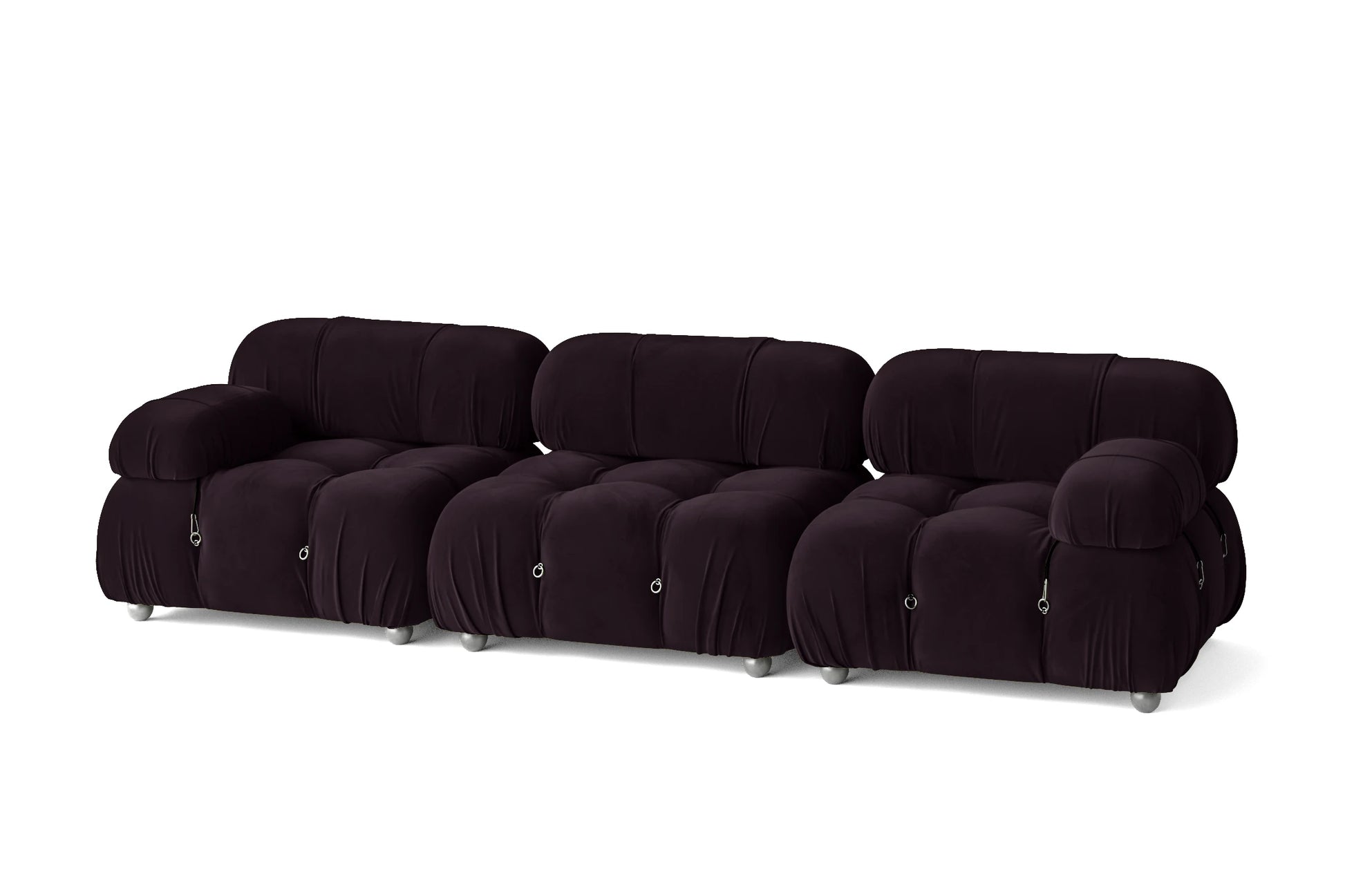 Varese 3 Seater Sofa Purple Velvet