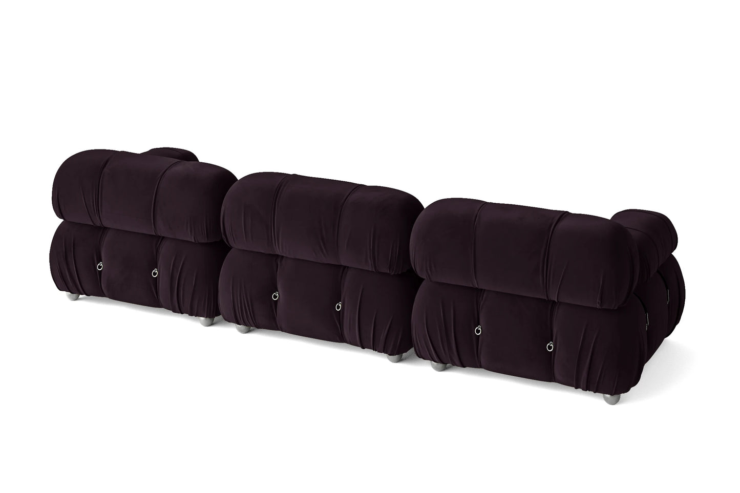 Varese 3 Seater Sofa Purple Velvet