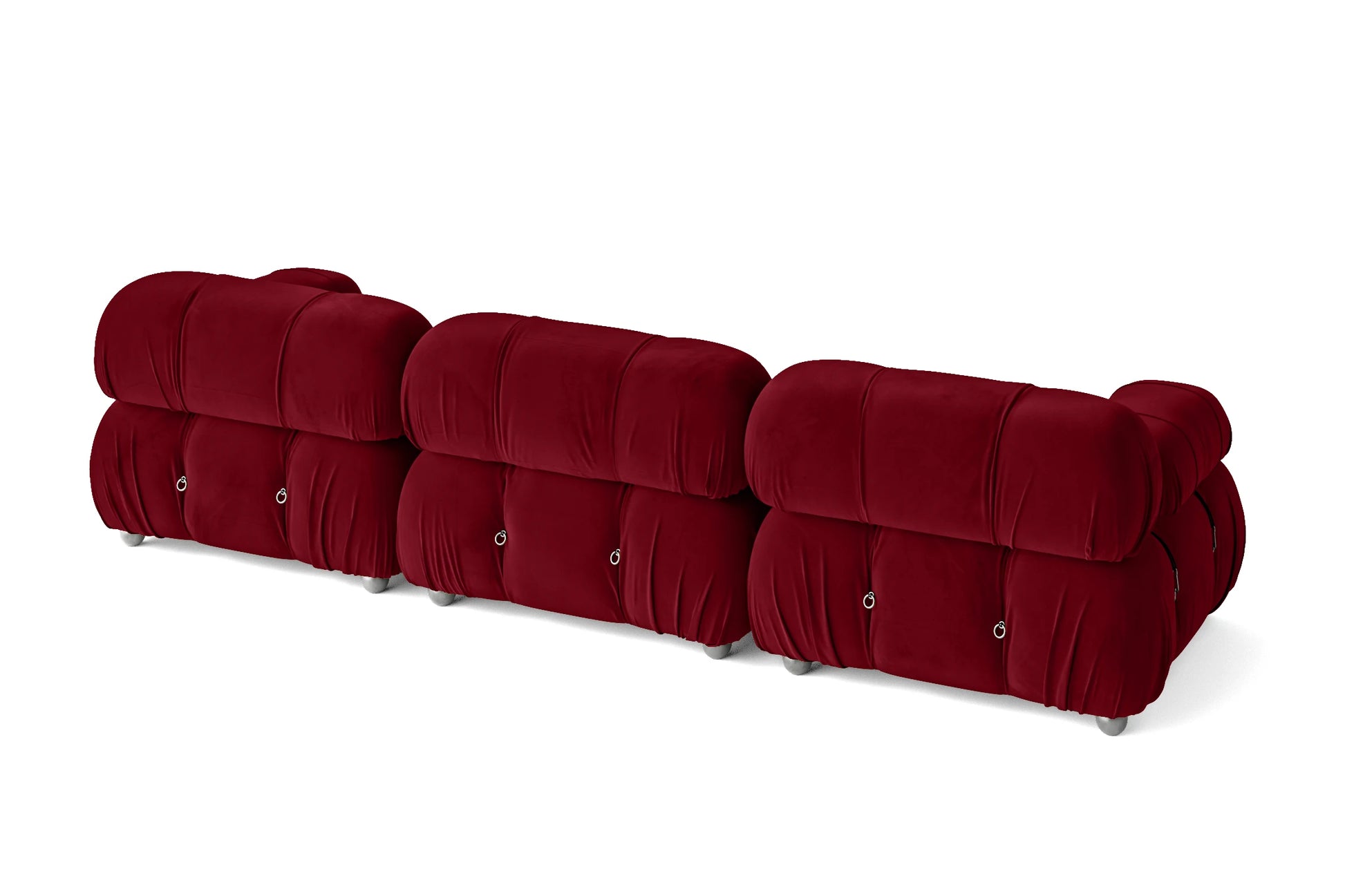 Varese 3 Seater Sofa Red Velvet