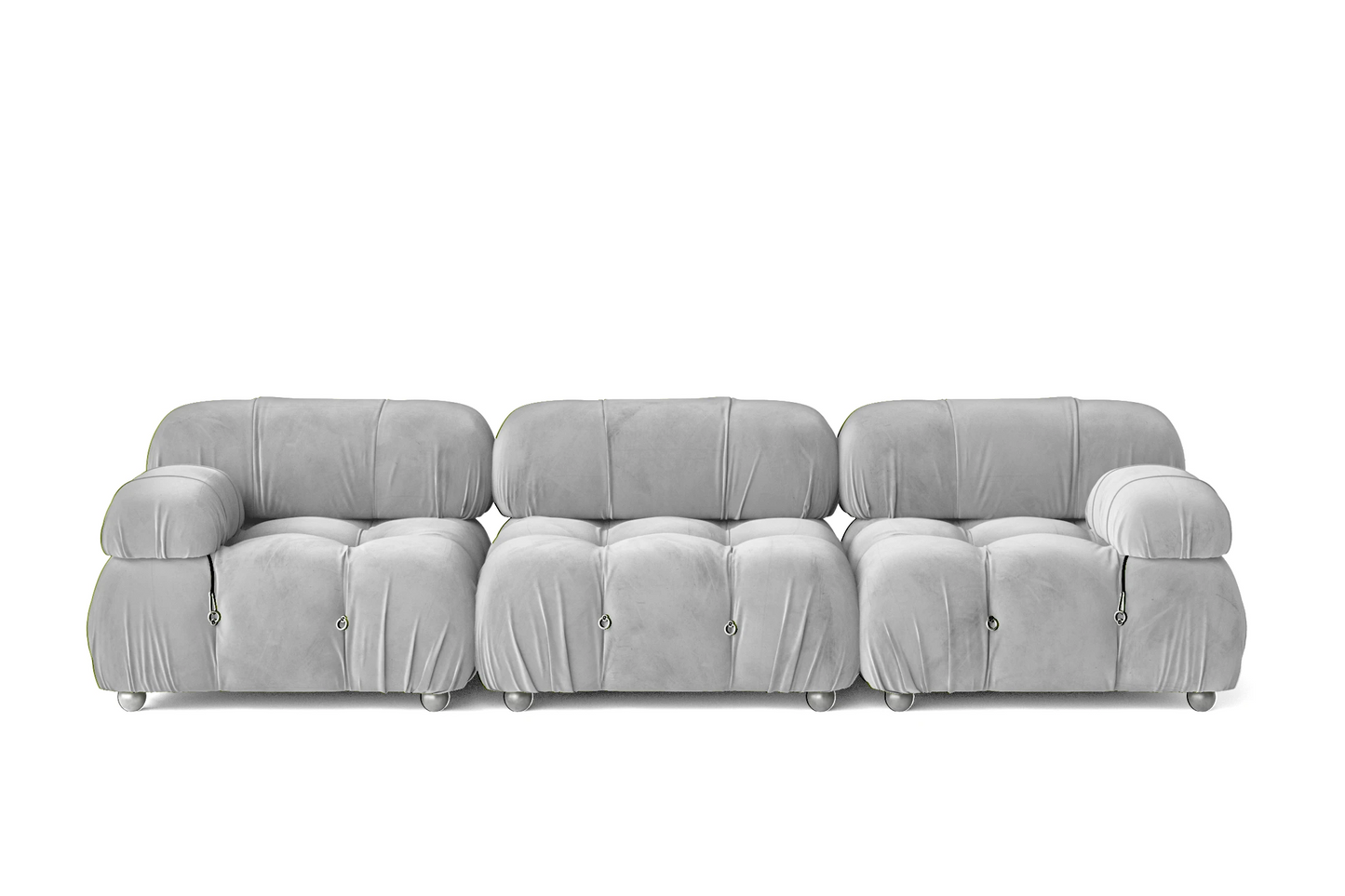 Varese 3 Seater Sofa White Velvet