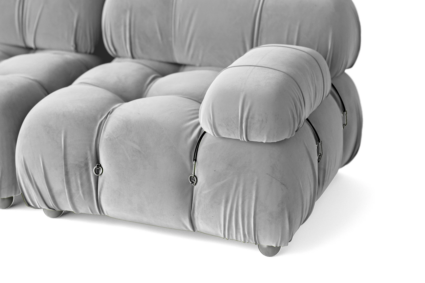 Varese 3 Seater Sofa White Velvet