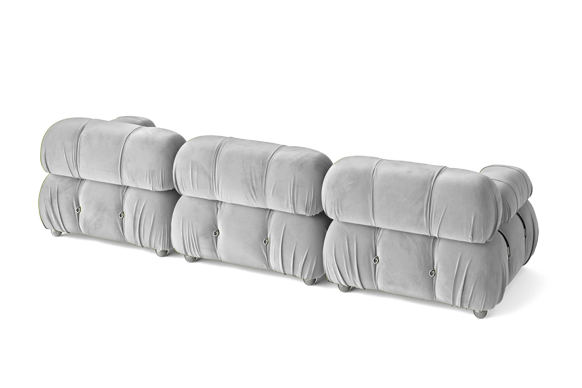 Varese 3 Seater Sofa White Velvet