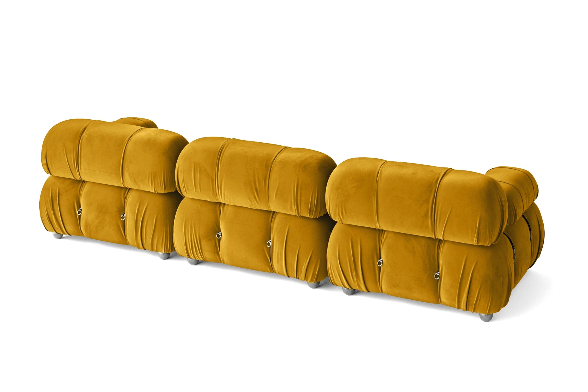 Varese 3 Seater Sofa Yellow Velvet