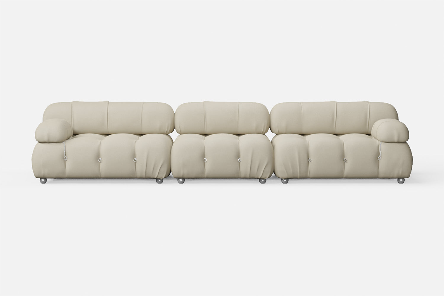 Varese 4 Seater Sofa Cream Leather