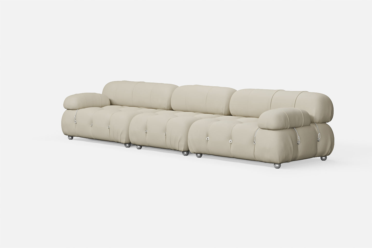 Varese 4 Seater Sofa Cream Leather