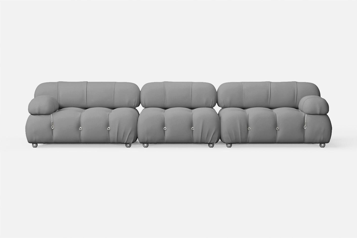 Varese 4 Seater Sofa Grey Leather