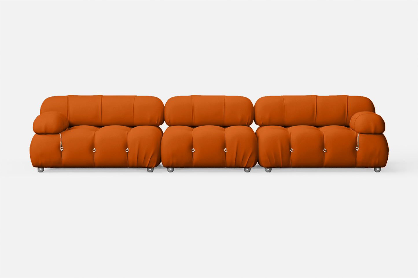 Varese 4 Seater Sofa Orange Leather