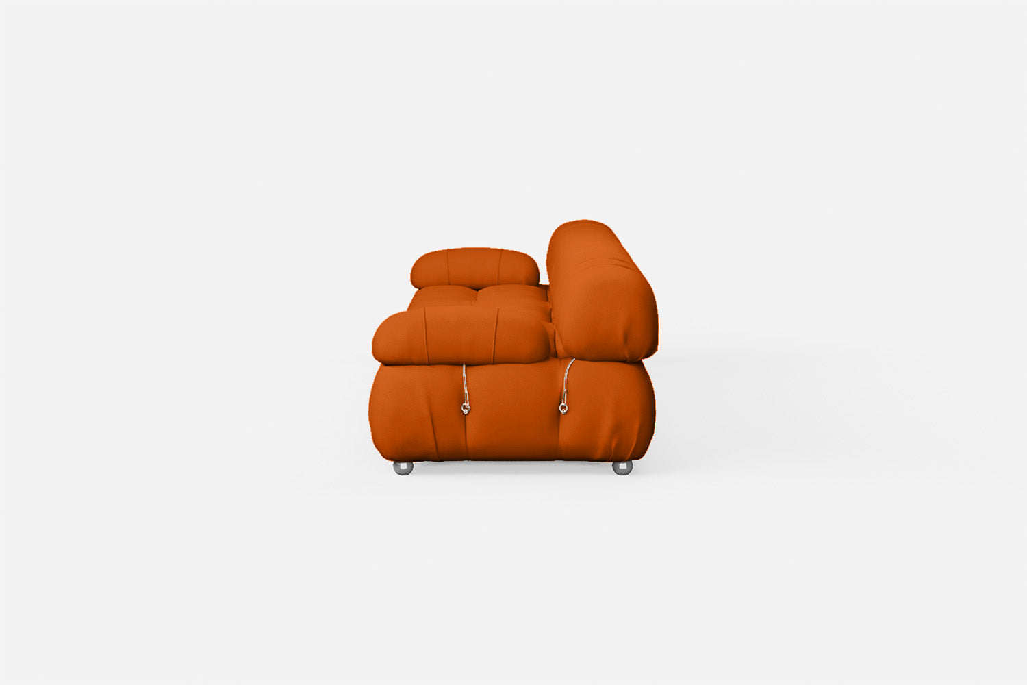 Varese 4 Seater Sofa Orange Leather