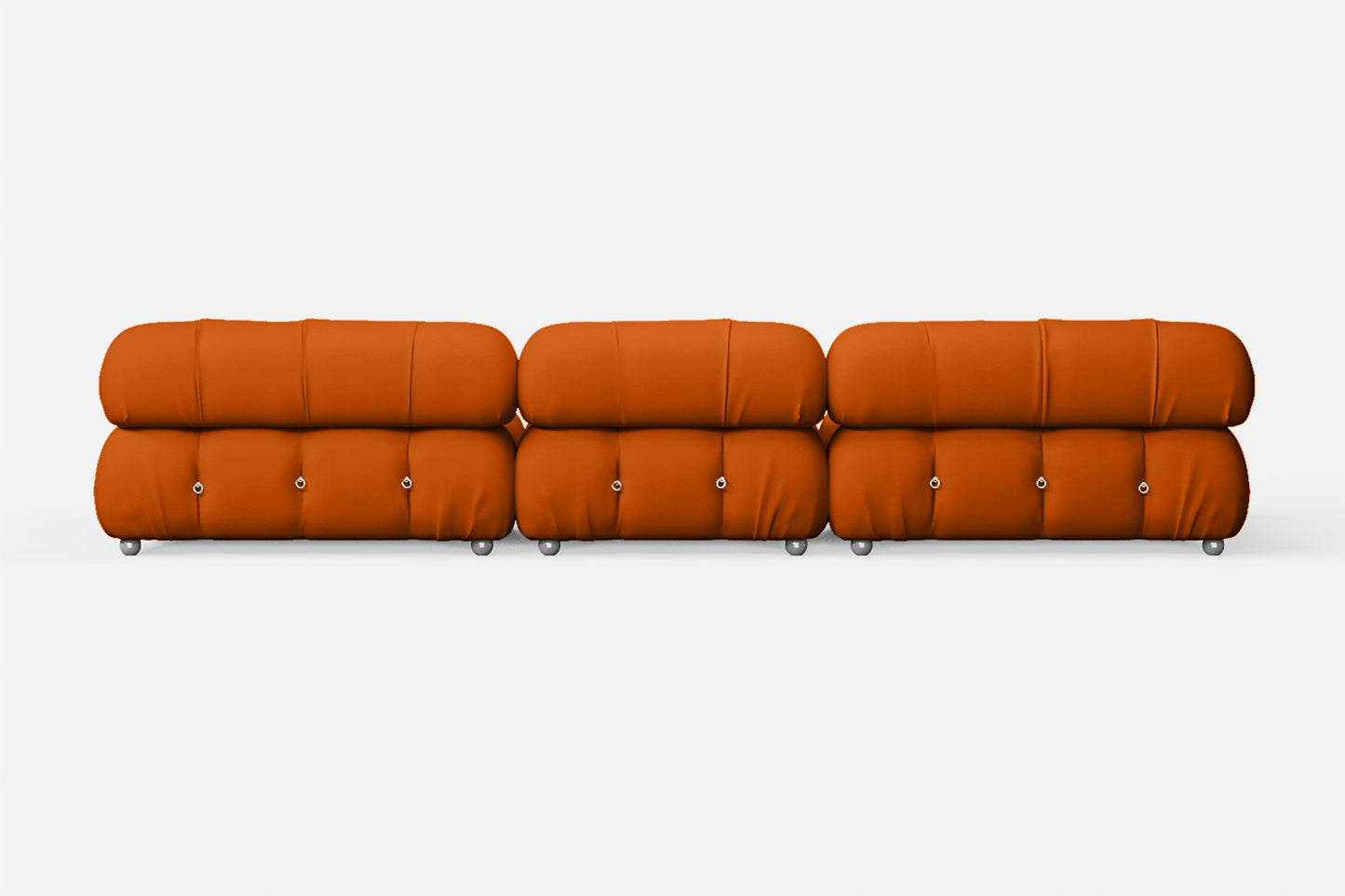 Varese 4 Seater Sofa Orange Leather