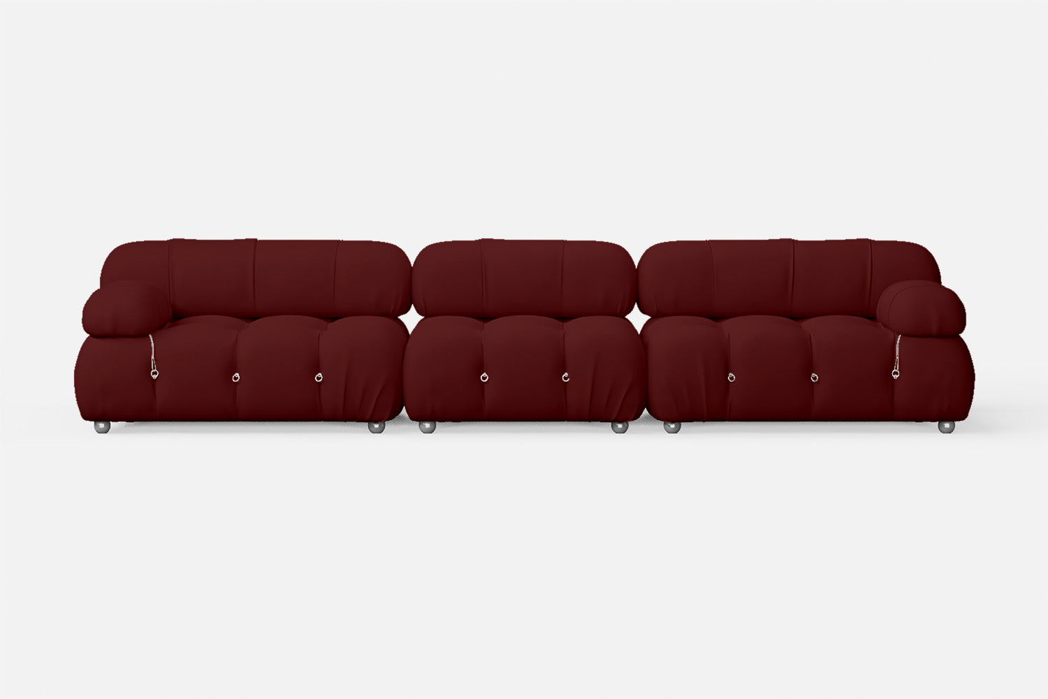 Varese 4 Seater Sofa Red Leather