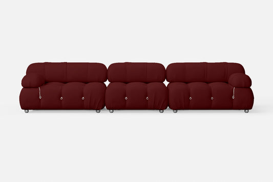 Varese 4 Seater Sofa Red Leather