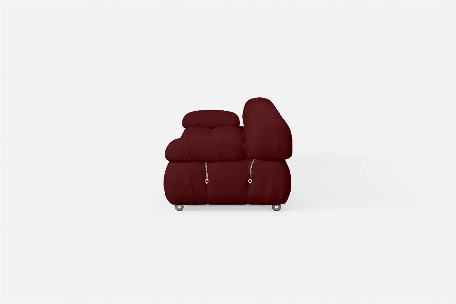 Varese 4 Seater Sofa Red Leather