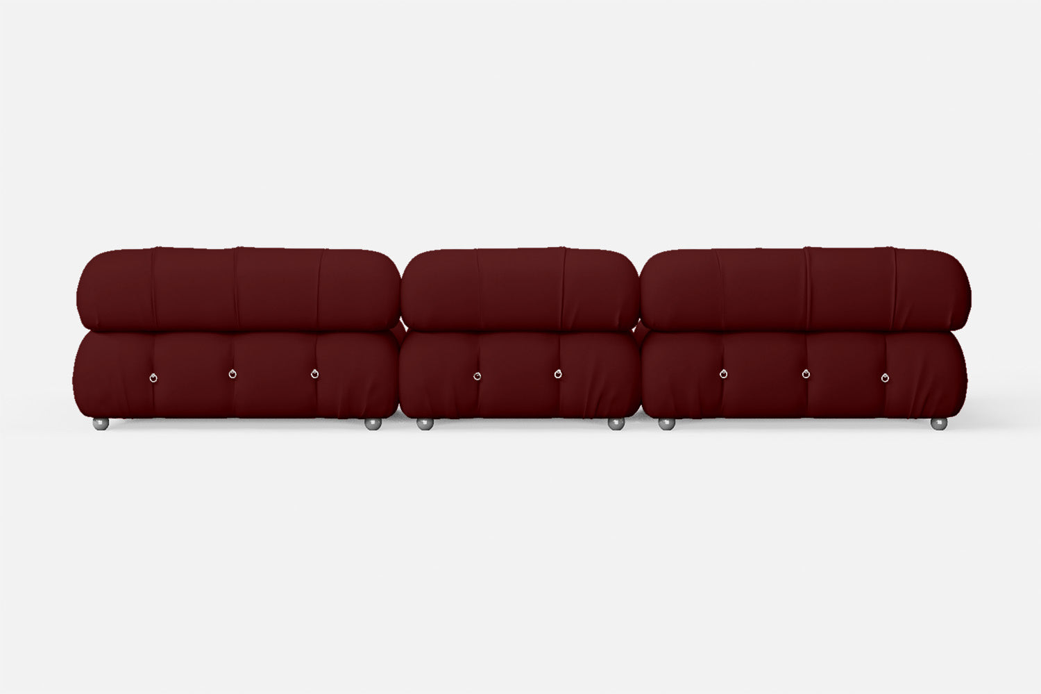 Varese 4 Seater Sofa Red Leather