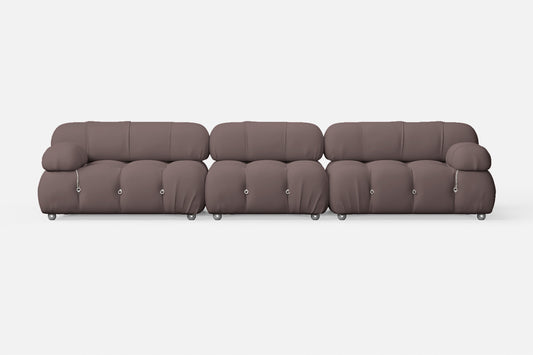 Varese 4 Seater Sofa Rose Taupe Leather