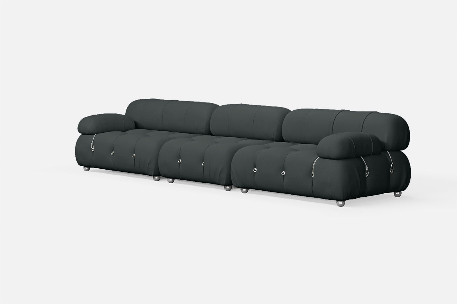 Varese 4 Seater Sofa Slate Leather