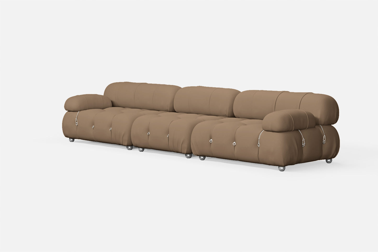 Varese 4 Seater Sofa Stone Leather