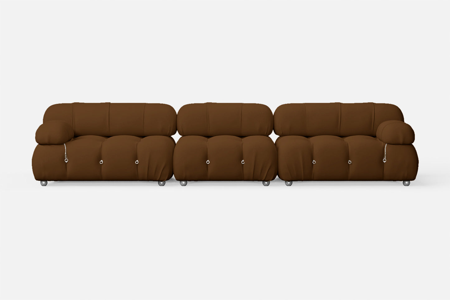 Varese 4 Seater Sofa Walnut Brown Leather