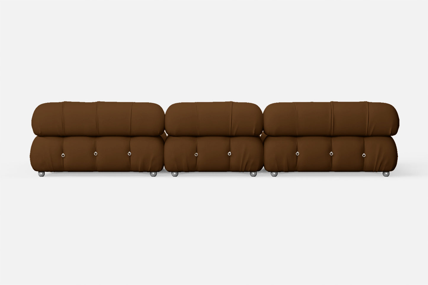 Varese 4 Seater Sofa Walnut Brown Leather