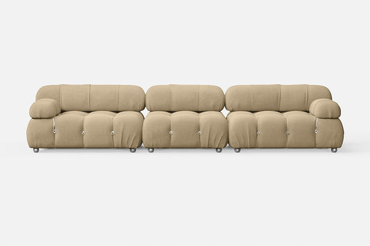 Varese 4 Seater Sofa Beige Linen Fabric