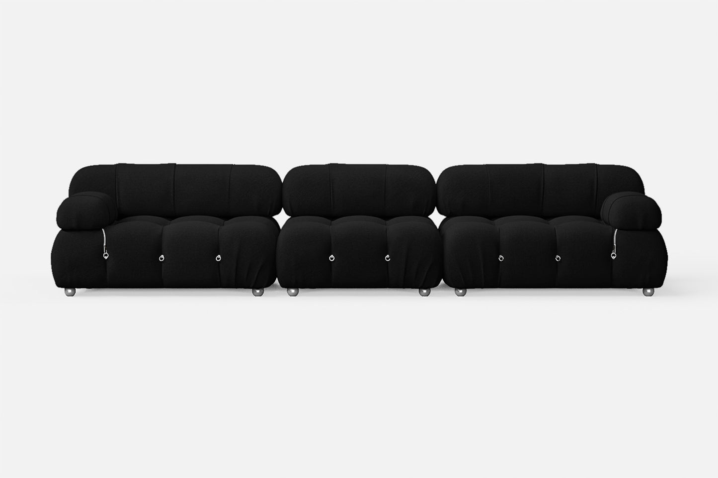 Varese 4 Seater Sofa Black Linen Fabric