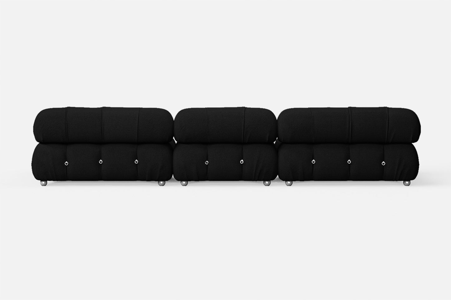 Varese 4 Seater Sofa Black Linen Fabric