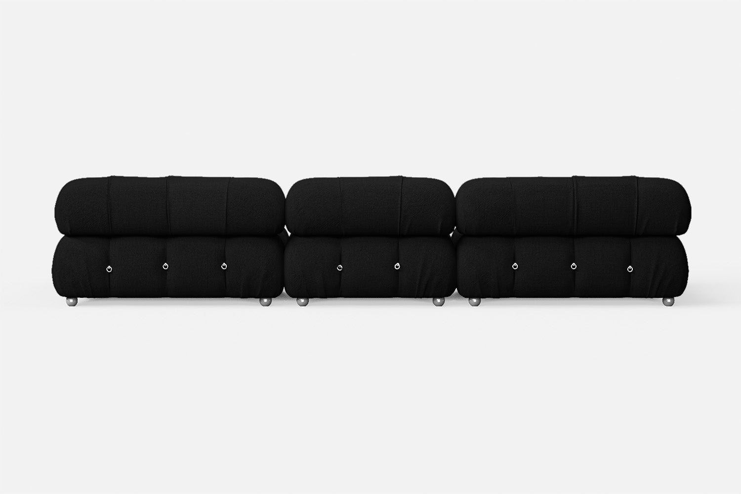 Varese 4 Seater Sofa Black Linen Fabric