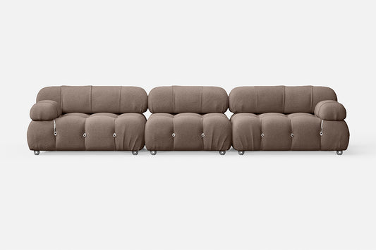 Varese 4 Seater Sofa Caramel Linen Fabric