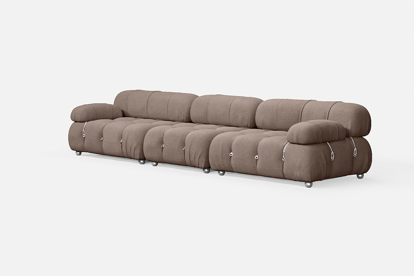 Varese 4 Seater Sofa Caramel Linen Fabric