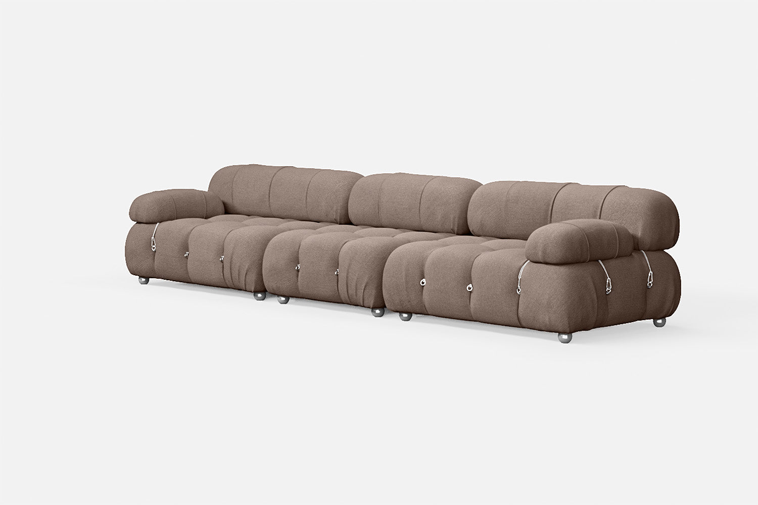 Varese 4 Seater Sofa Caramel Linen Fabric